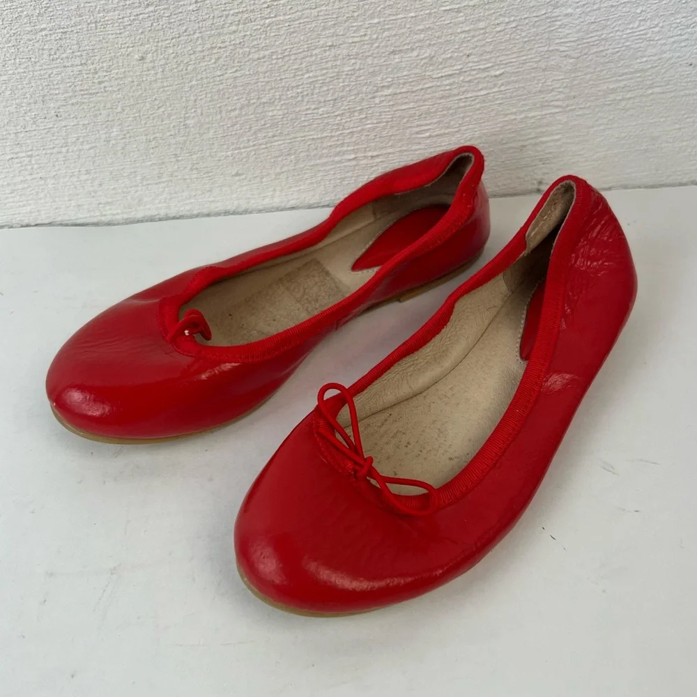 Bloch red leather ballet flats, 31